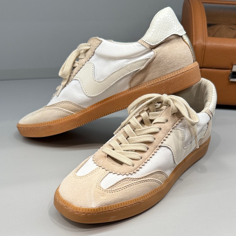 Dolce Vita Cream and Tan Sneakers